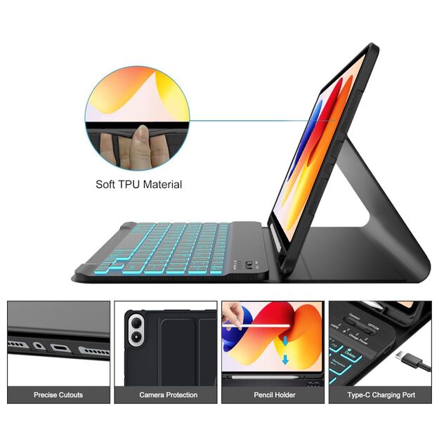 Tech-Protect SC Pen Case for Xiaomi Poco Pad M1 / Redmi Pad 2 Pro 12.1 - Black 3