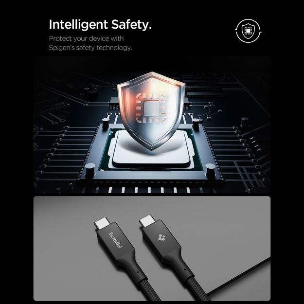 Spigen EB10010CC 100W 100 cm Cable - Black 6