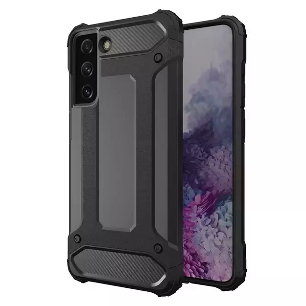 Hybrid Armor Case Tough Rugged Cover for Samsung Galaxy S22+ (S22 Plus) black