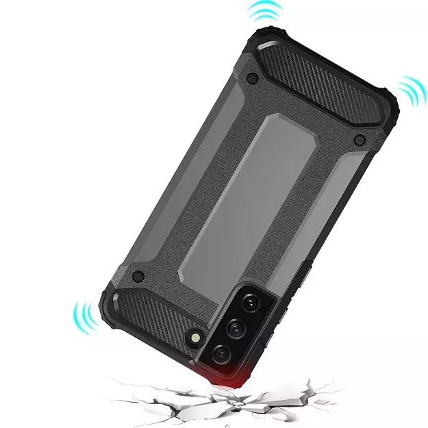 Hybrid Armor Case Tough Rugged Cover for Samsung Galaxy S22+ (S22 Plus) black 4