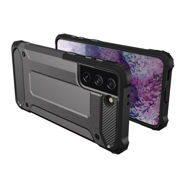 Hybrid Armor Case Tough Rugged Cover for Samsung Galaxy S22+ (S22 Plus) black 13
