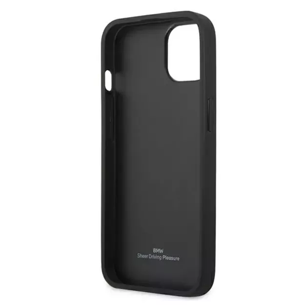 Etui BMW BMHCP13SRSPPK iPhone 13 mini 5,4  czarny/black hardcase Leather Curve Perforate 13