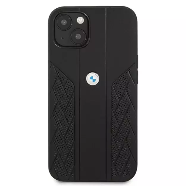 Etui BMW BMHCP13SRSPPK iPhone 13 mini 5,4  czarny/black hardcase Leather Curve Perforate 9