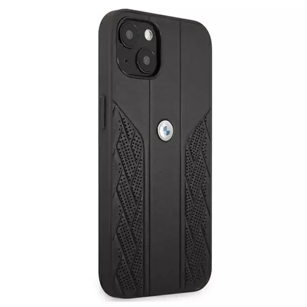 Etui BMW BMHCP13SRSPPK iPhone 13 mini 5,4  czarny/black hardcase Leather Curve Perforate 10