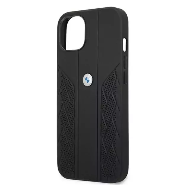 Etui BMW BMHCP13SRSPPK iPhone 13 mini 5,4  czarny/black hardcase Leather Curve Perforate 12