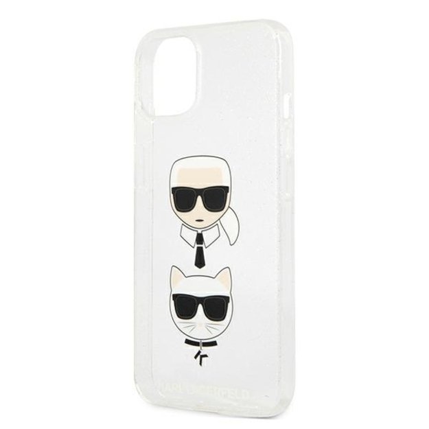 Karl Lagerfeld KLHCP13SKCTUGLS iPhone 13 mini 5,4  srebrny/silver hardcase Glitter Karl`s & Choupette 5