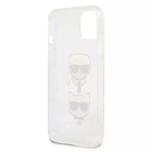 Karl Lagerfeld KLHCP13SKCTUGLS iPhone 13 mini 5,4  srebrny/silver hardcase Glitter Karl`s & Choupette 13