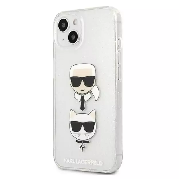 Karl Lagerfeld KLHCP13SKCTUGLS iPhone 13 mini 5,4  srebrny/silver hardcase Glitter Karl`s & Choupette 8