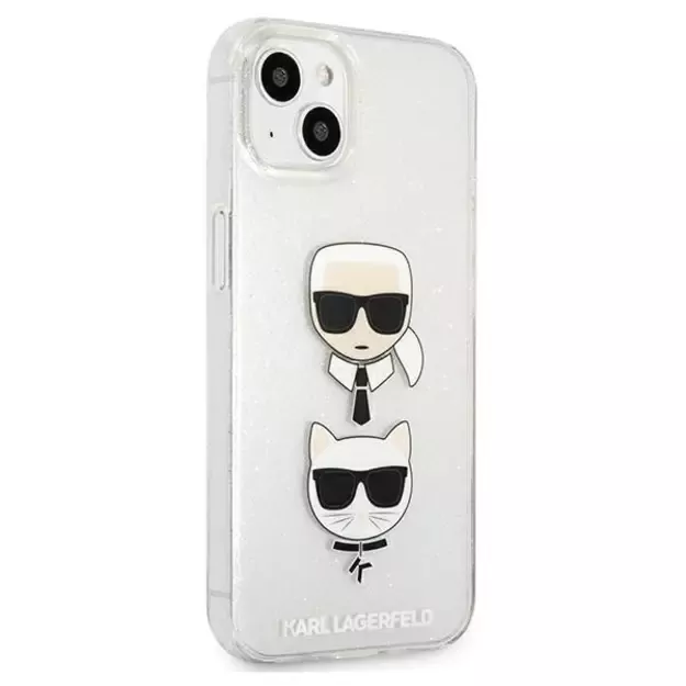 Karl Lagerfeld KLHCP13SKCTUGLS iPhone 13 mini 5,4  srebrny/silver hardcase Glitter Karl`s & Choupette 10