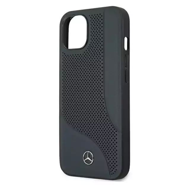 Mercedes MEHCP13SCDONA iPhone 13 mini 5,4  granatowy/navy hardcase Leather Perforated Area 5