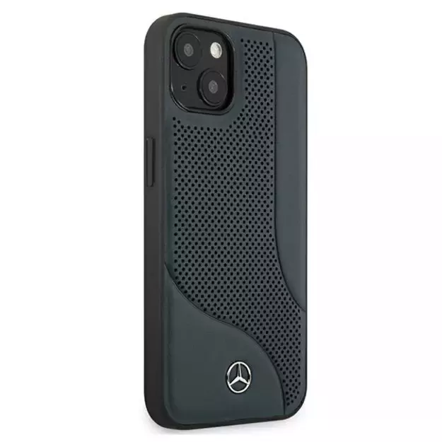 Mercedes MEHCP13SCDONA iPhone 13 mini 5,4  granatowy/navy hardcase Leather Perforated Area 3