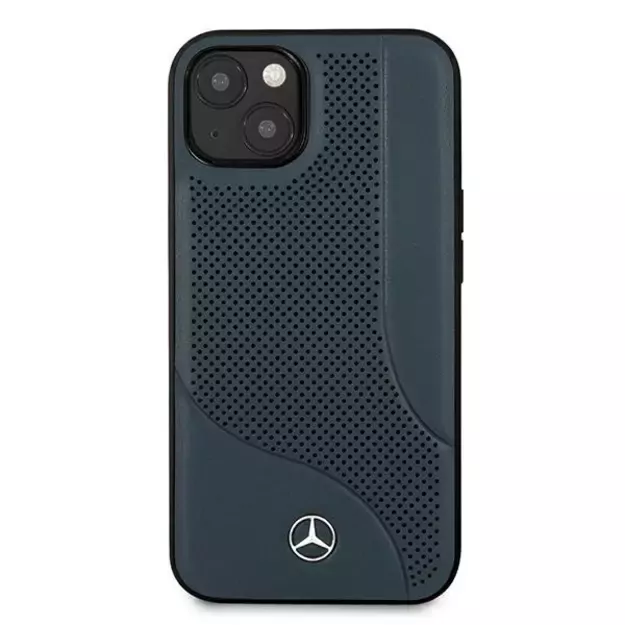 Mercedes MEHCP13SCDONA iPhone 13 mini 5,4  granatowy/navy hardcase Leather Perforated Area 2