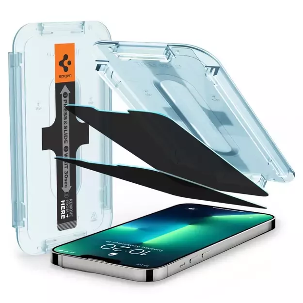 Spigen Glas.tR EZ Fit Privacy Tempered Glass for iPhone 13 / 13 Pro / 14 / 16e - 2 pcs. 20