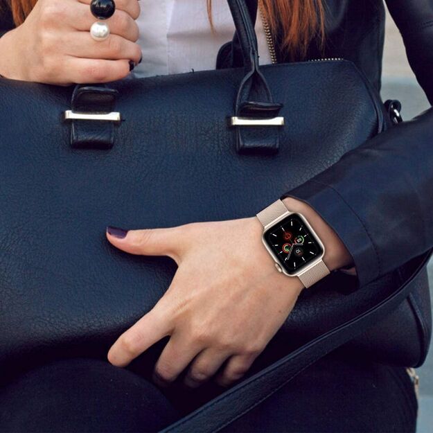 Tech-Protect MilaneseBand for Apple Watch 4 / 5 / 6 / 7 / 8 / 9 / SE (38/40/41 mm) - beige 2