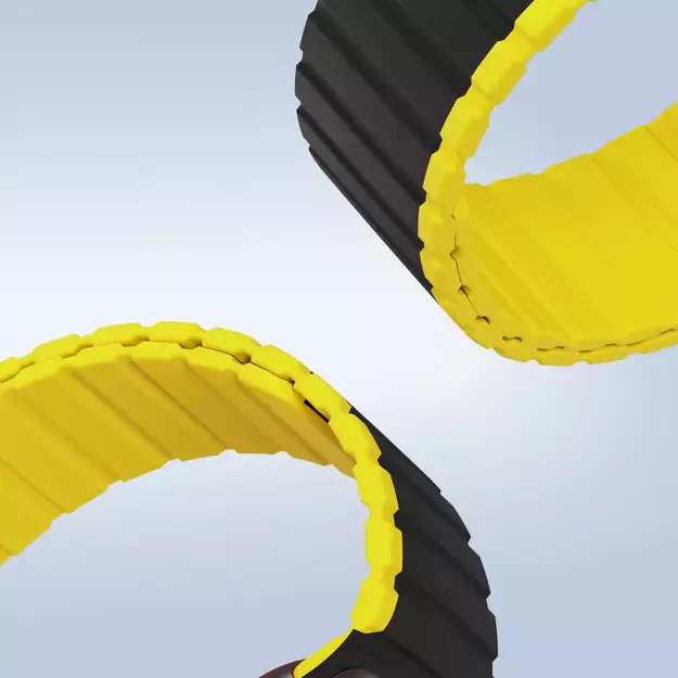 Magnetic Apple Watch SE, 9, 8, 7, 6, 5, 4, 3, 2, 1 (41, 40, 38 mm) Dux Ducis Strap (LD Version) - black and yellow 7