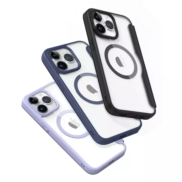 iPhone 15 Pro Max Magnetic MagSafe Flip Case Dux Ducis Skin X Pro - Purple 2