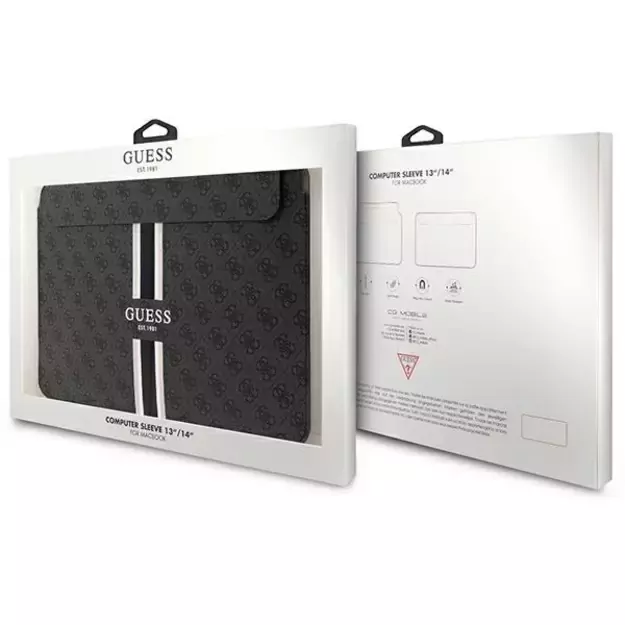 Guess 4G Printed Stripes cover for a 14&quot  laptop - black 3