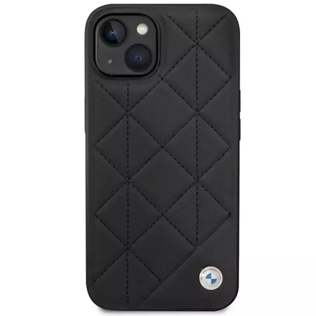 Case BMW BMHCP14S22RQDK iPhone 14 6.1  black/black Leather Quilted 2
