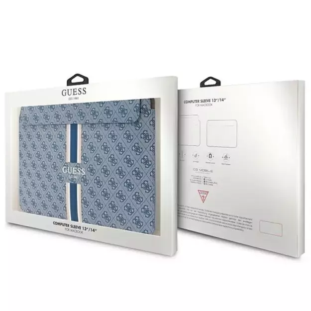 Guess 4G Printed Stripes cover for a 14&quot  laptop - blue 6