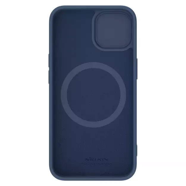 Nillkin CamShield Silky Silicone Case for iPhone 15 Plus with Camera Protector - Dark Blue 4