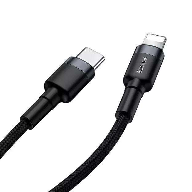 Baseus CATLKLF-G1 Lightning - USB-C PD QC cable 18W 480Mb/s 1m - black and gray 4