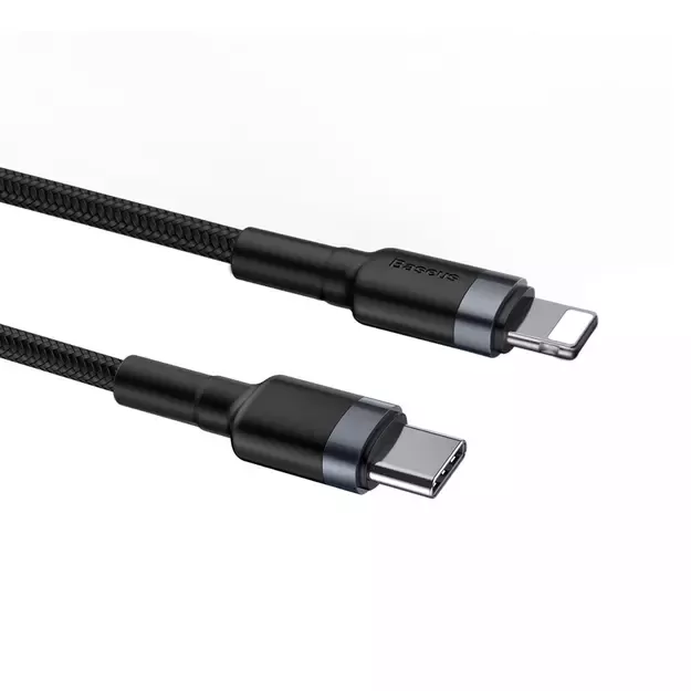 Baseus CATLKLF-G1 Lightning - USB-C PD QC cable 18W 480Mb/s 1m - black and gray 3