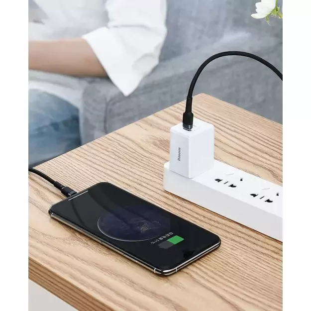 Baseus CATLKLF-G1 Lightning - USB-C PD QC cable 18W 480Mb/s 1m - black and gray 5