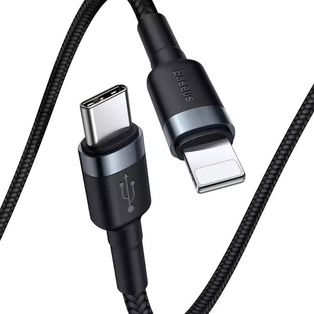Baseus CATLKLF-G1 Lightning - USB-C PD QC cable 18W 480Mb/s 1m - black and gray 1