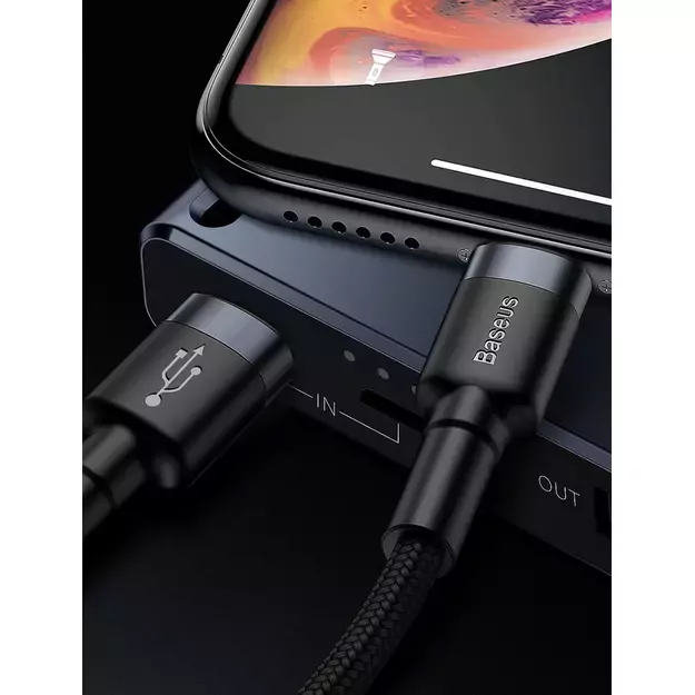 Baseus CATLKLF-G1 Lightning - USB-C PD QC cable 18W 480Mb/s 1m - black and gray 12