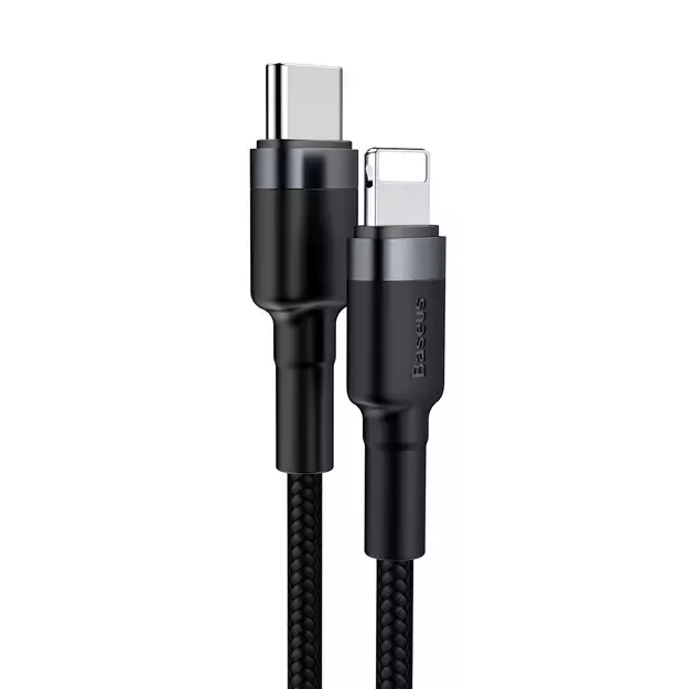Baseus CATLKLF-G1 Lightning - USB-C PD QC cable 18W 480Mb/s 1m - black and gray 2
