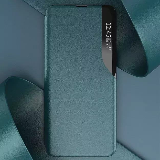 Eco Leather View Case elegant bookcase type case with kickstand for Samsung Galaxy A02s EU black 18