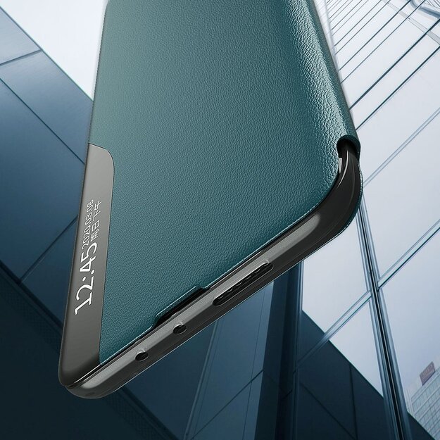 Eco Leather View Case elegant bookcase type case with kickstand for Samsung Galaxy A02s EU black 4