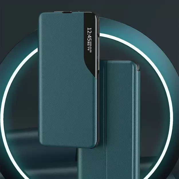 Eco Leather View Case elegant bookcase type case with kickstand for Samsung Galaxy A02s EU black 14