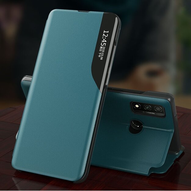 Eco Leather View Case elegant bookcase type case with kickstand for Samsung Galaxy A02s EU black 6