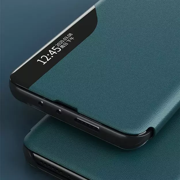 Eco Leather View Case elegant bookcase type case with kickstand for Samsung Galaxy A02s EU black 20