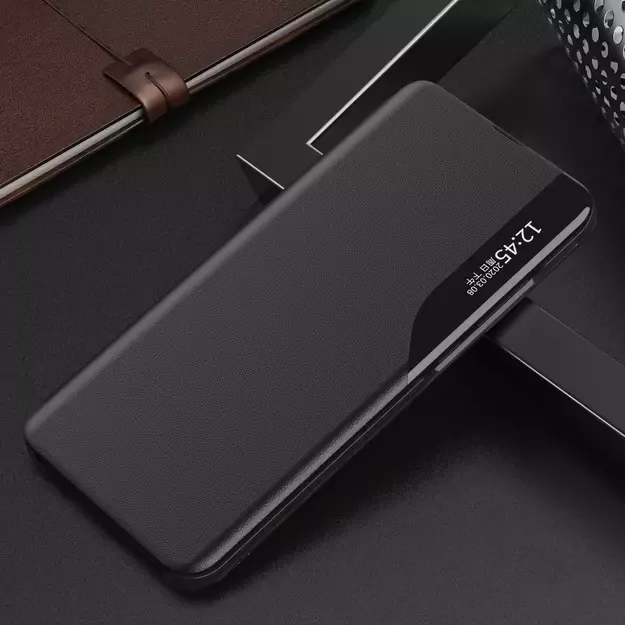 Eco Leather View Case elegant bookcase type case with kickstand for Samsung Galaxy A02s EU black 12