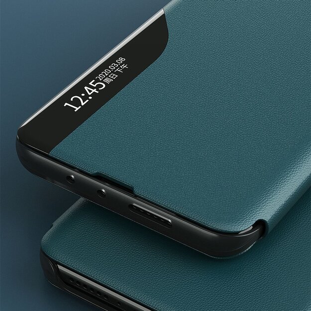 Eco Leather View Case elegant bookcase type case with kickstand for Samsung Galaxy A02s EU black 9