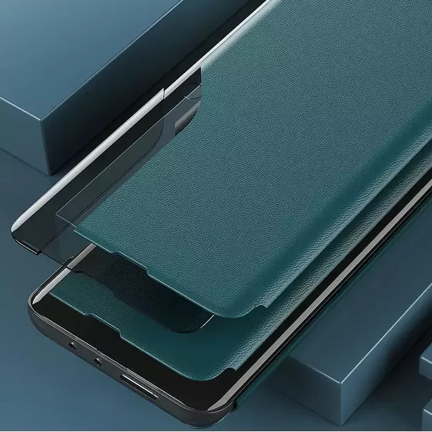 Eco Leather View Case elegant bookcase type case with kickstand for Samsung Galaxy A02s EU black 22