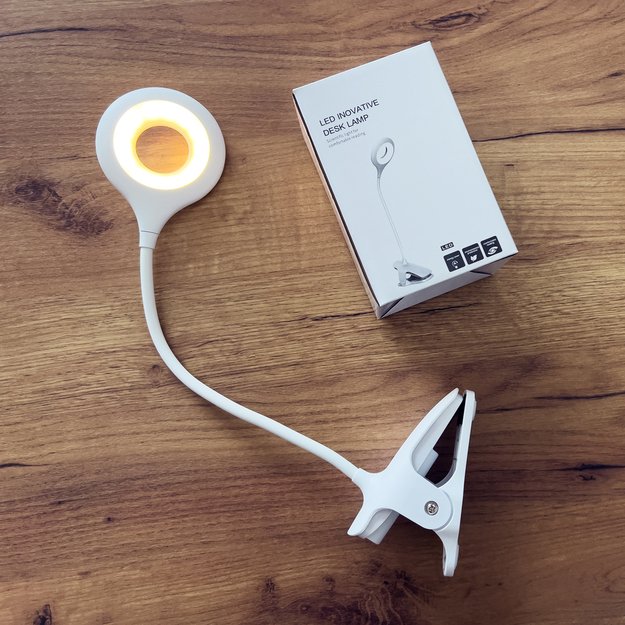 [RETURNED ITEM] Wireless LED reading lamp with clip + black micro USB cable 7