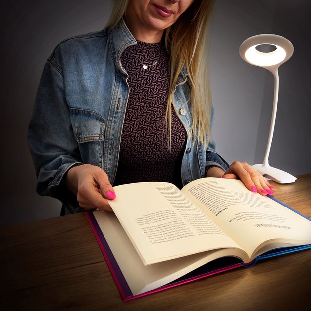 [RETURNED ITEM] Wireless LED reading lamp with clip + black micro USB cable 5