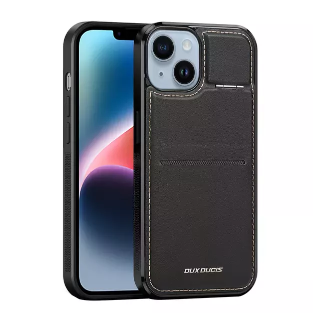 3in1 Wallet Case with Stand for iPhone 15 Plus MagSafe RFID Blocker Dux Ducis Rafi Mag - Black 17