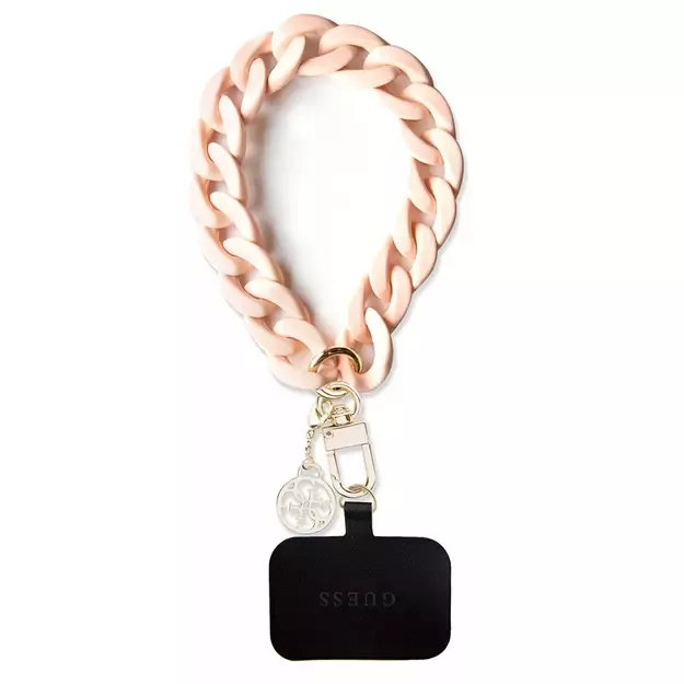 Guess GUOUCBMC4MP Universal Big Hand Strap case - pink Acrylic 4G Charm