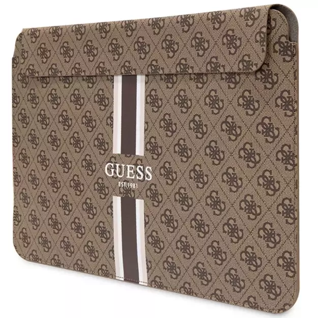 Guess 4G Printed Stripes cover for a 16&quot  laptop - brown 1