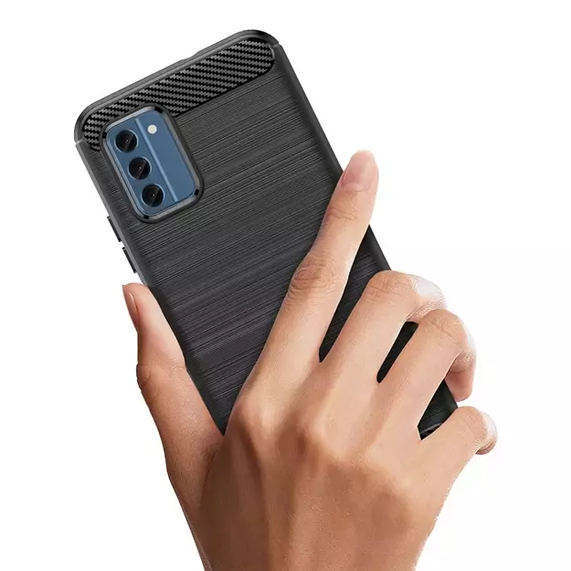 Carbon Case silicone case for Nokia C300 - black 8