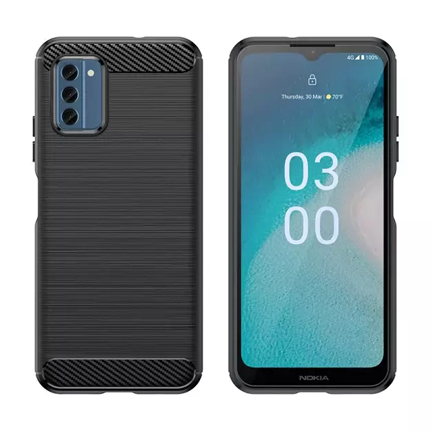 Carbon Case silicone case for Nokia C300 - black 5