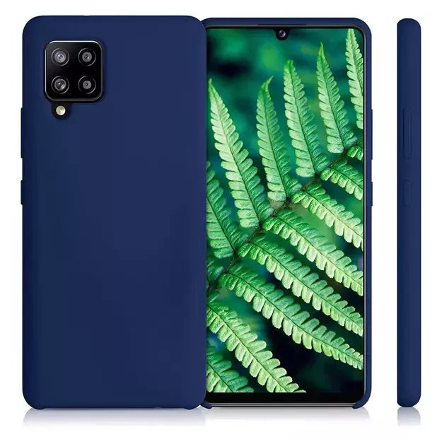 Silicone Case Soft Flexible Rubber Cover for Samsung Galaxy A42 5G blue 2