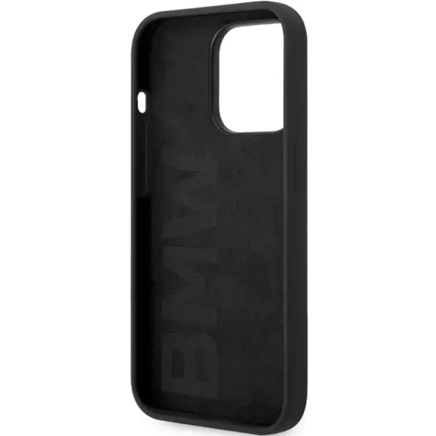 BMW BMHMP14XSILBK2 case for iPhone 14 Pro Max 6.7&quot  - black Signature Liquid Silicone MagSafe 6