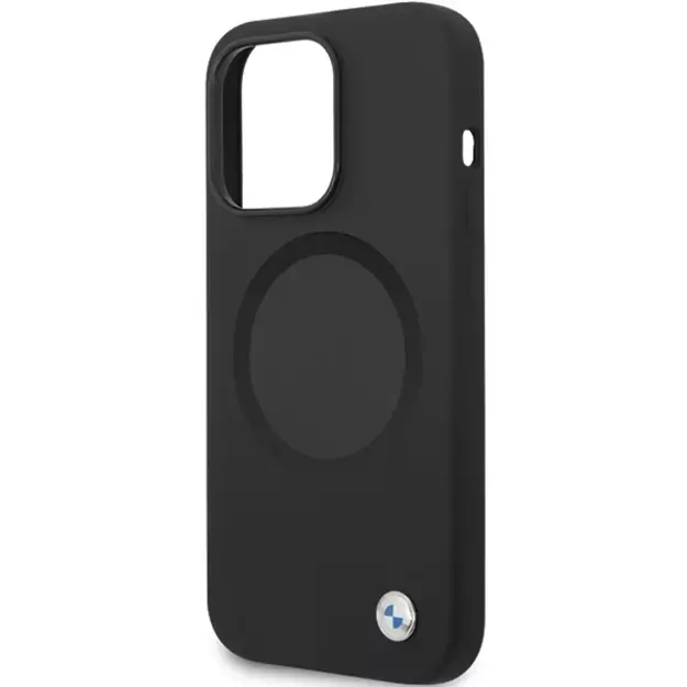 BMW BMHMP14XSILBK2 case for iPhone 14 Pro Max 6.7&quot  - black Signature Liquid Silicone MagSafe 5