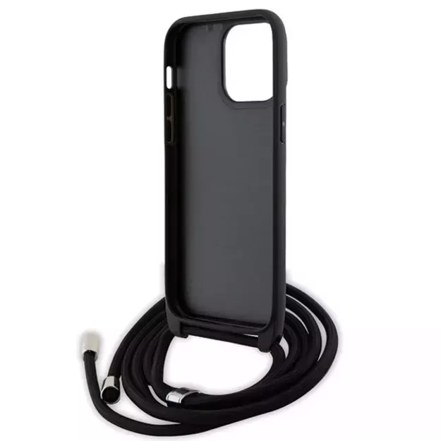Karl Lagerfeld KLHCP14XSAKCPSK case for iPhone 14 Pro Max 6.7  hardcase - black Crossbody Saffiano Metal Pin Karl&Choupette 11
