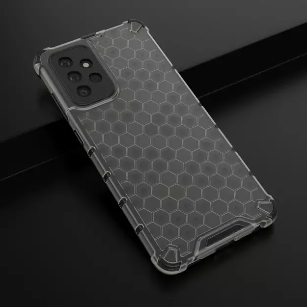 Honeycomb Case armor cover with TPU Bumper for Samsung Galaxy A72 4G black 26